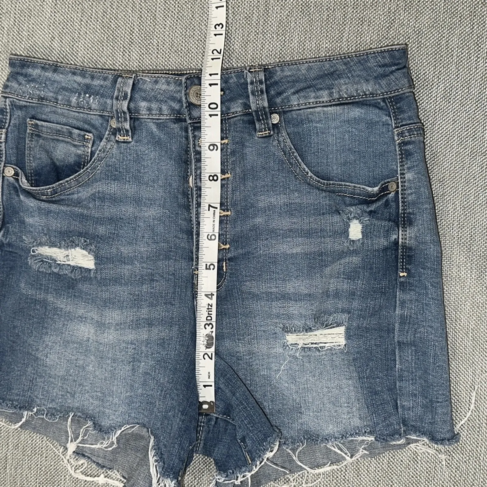 Altar’d State button fly distressed high waisted denim shorts size 27 - Image 7