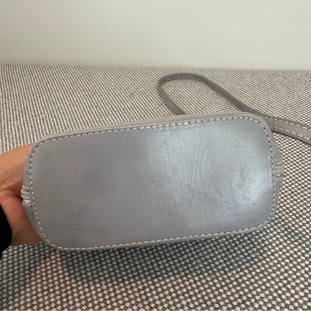 Vera‎ Pelle Genuine Italian Leather Cross Body Bag Womens Small blue - Image 4