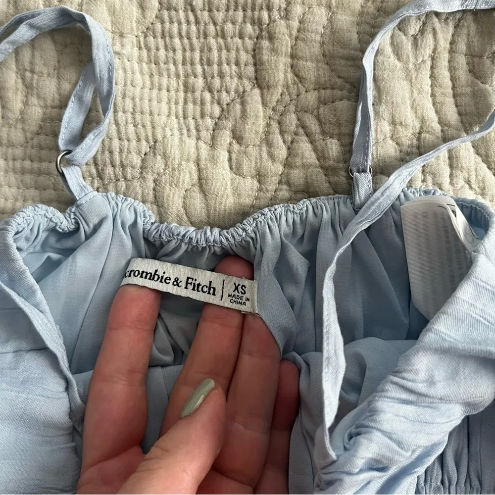 Abercrombie and FItch light blue bubble tank size XS - Image 2