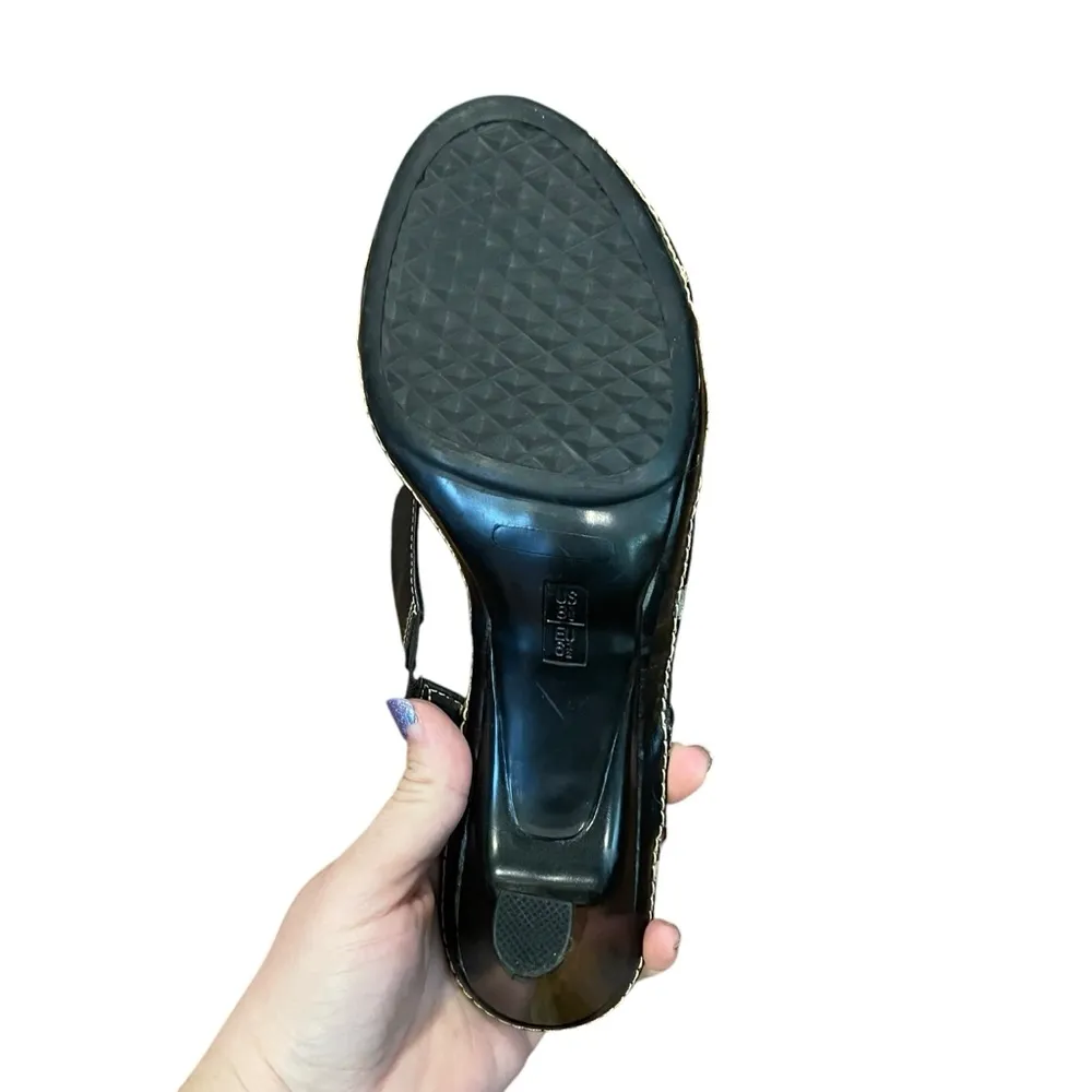 Aerosoles Charlotte Leather Healed Sandals Black Size 8.5 - Image 6