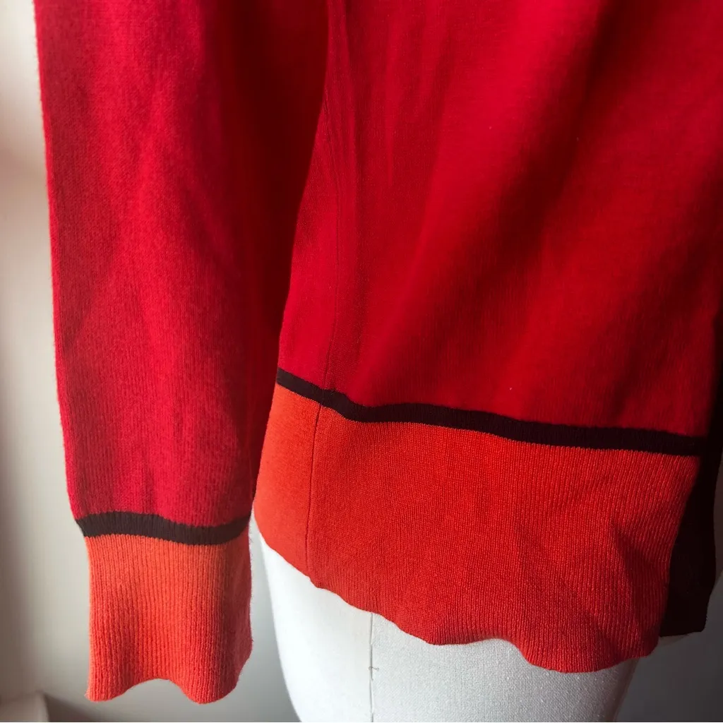 Banana Republic Issa London Collection Silk Blend Colorblock Sweater Petite XXS - Image 11