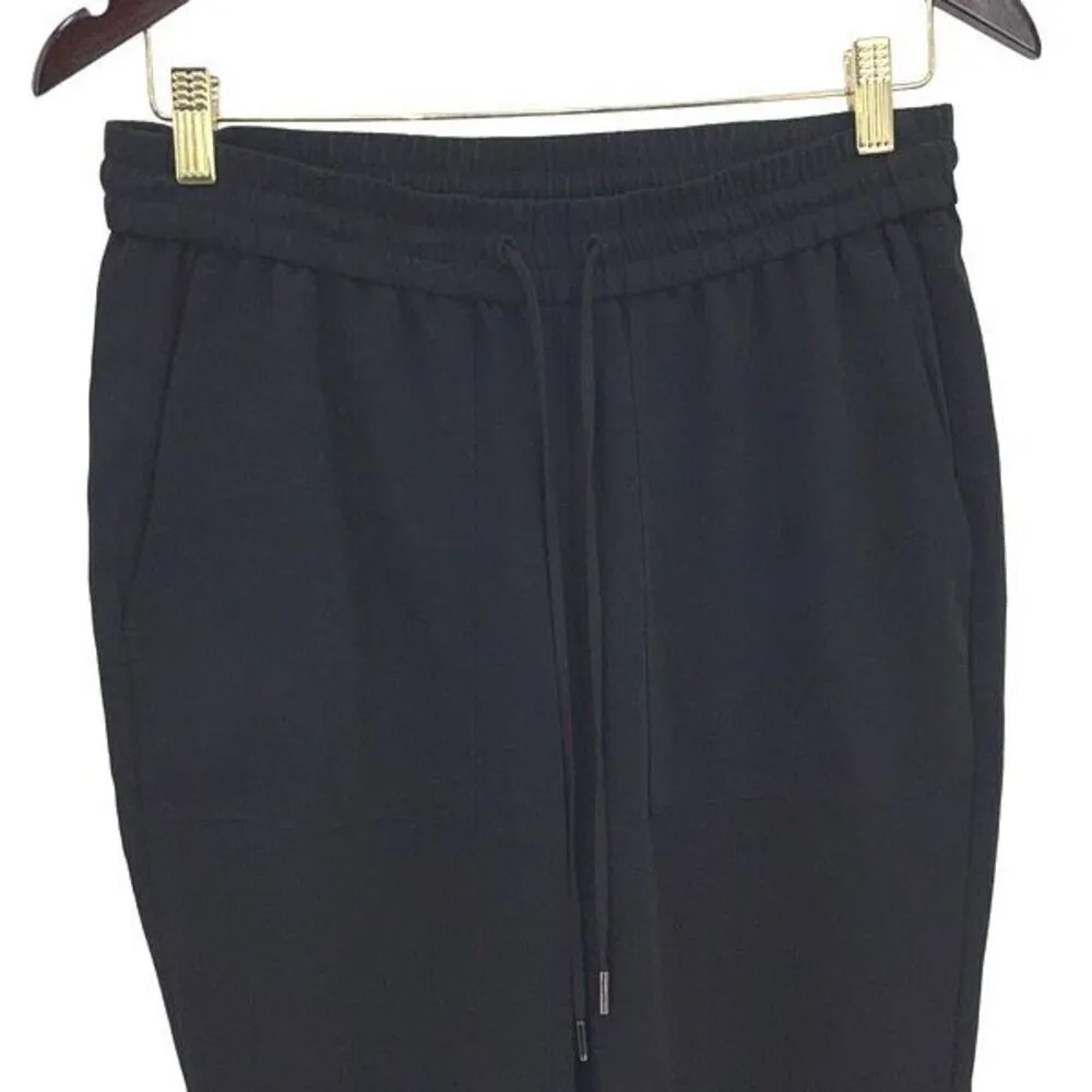 Ann Taylor‎ Womens Polyester Drawstring Cropped Jogger Pants Black Size SP - Image 2