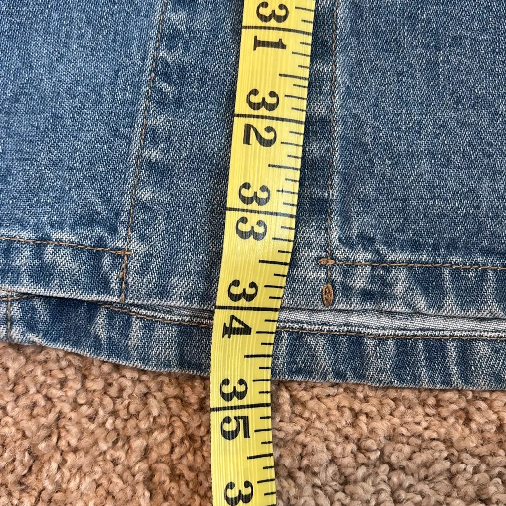 Classic Elements  Denim Button-Front Maxi Skirt Size 14 - Image 6