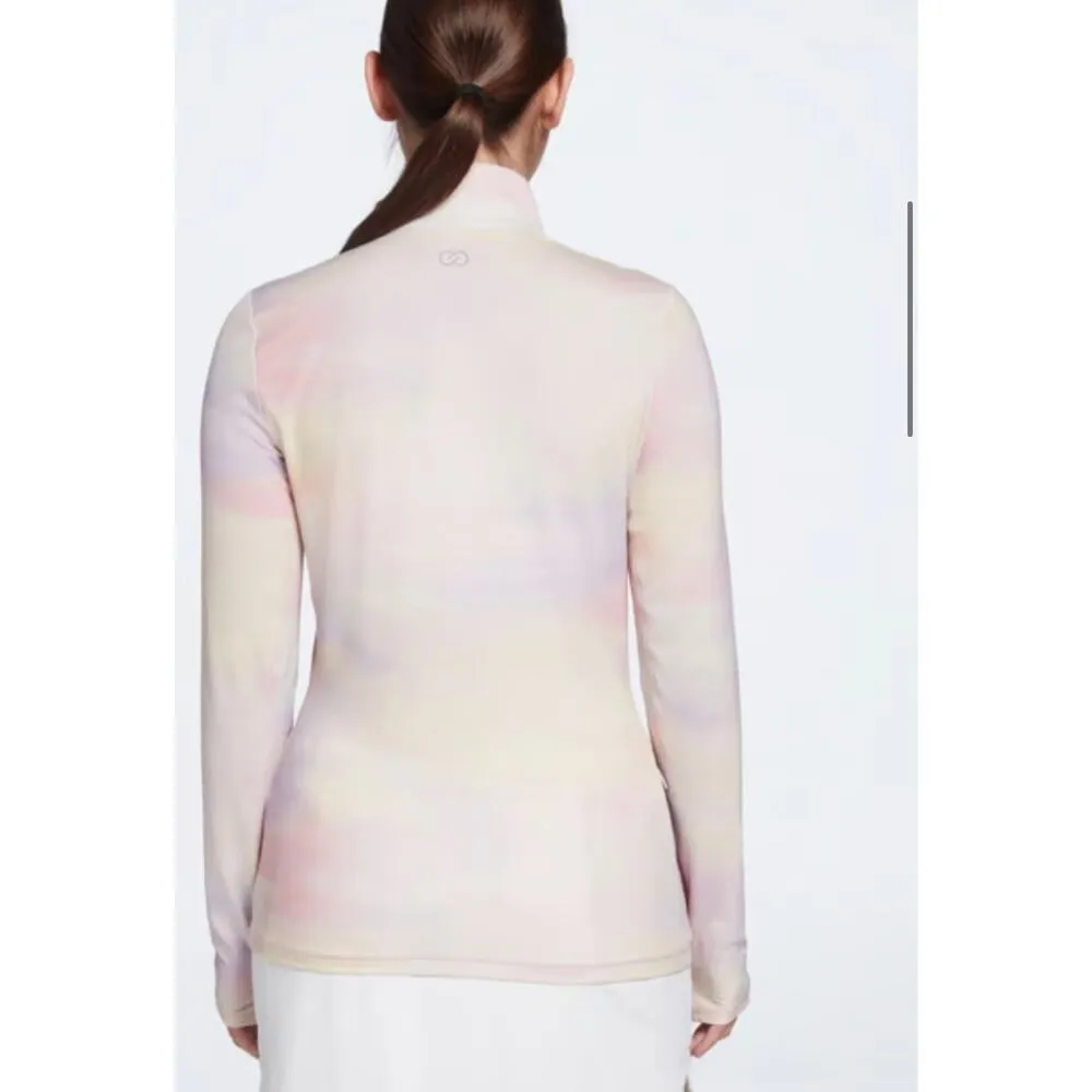 Calia Women's UV Long Sleeve 1/2 Zip Golf Shirt Soft Clouds Lilac (XXL) - Image 2