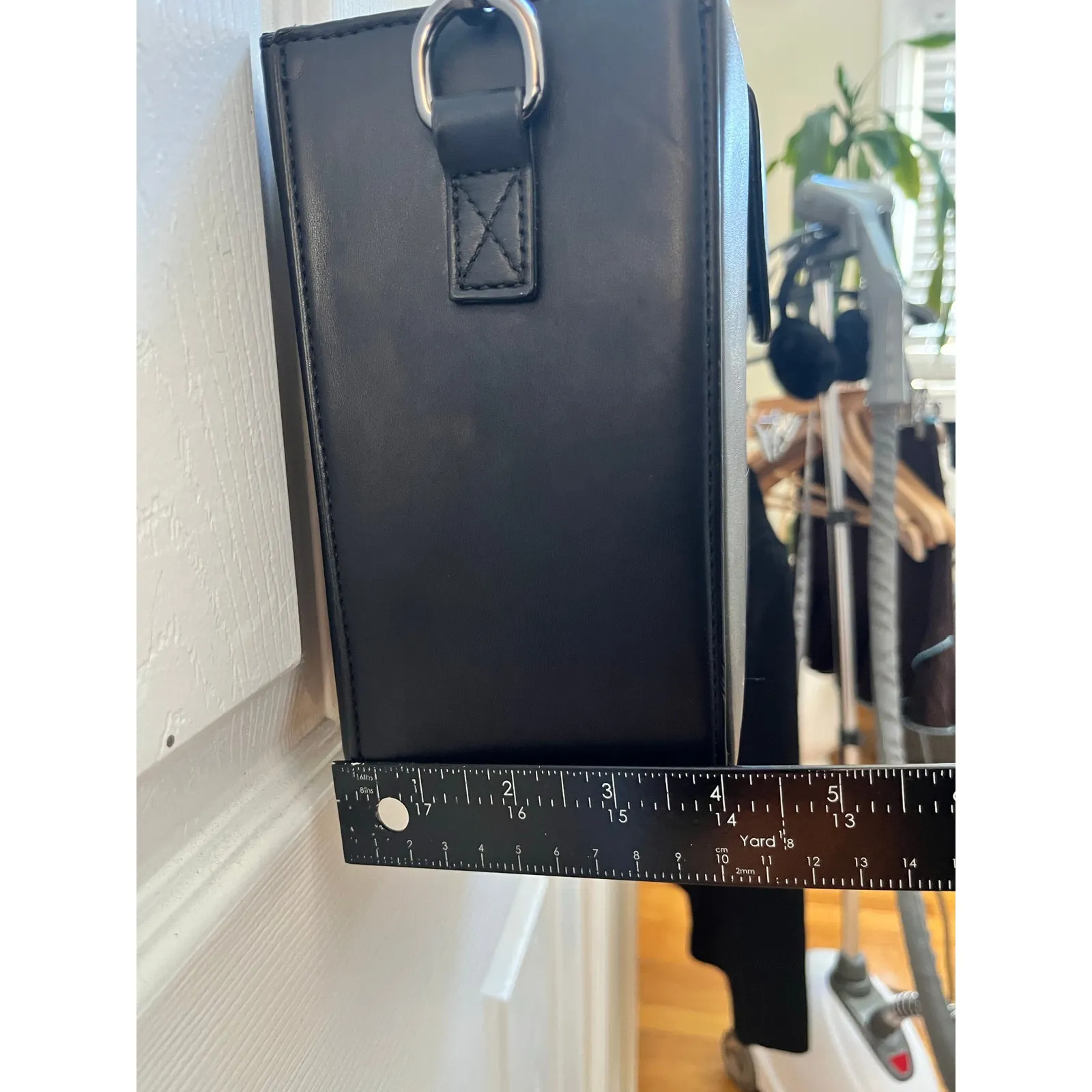 Kate Gabrielle Ella Black Bottle Cup Holder Purse Adjustable Straps - Image 11