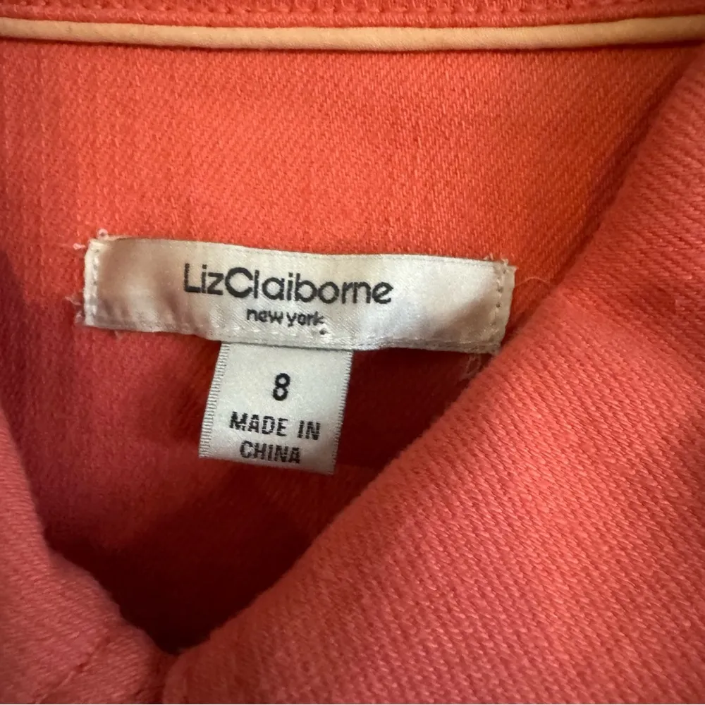Liz Claiborne Denim Coral Jacket Women’s Size 8 - Image 5