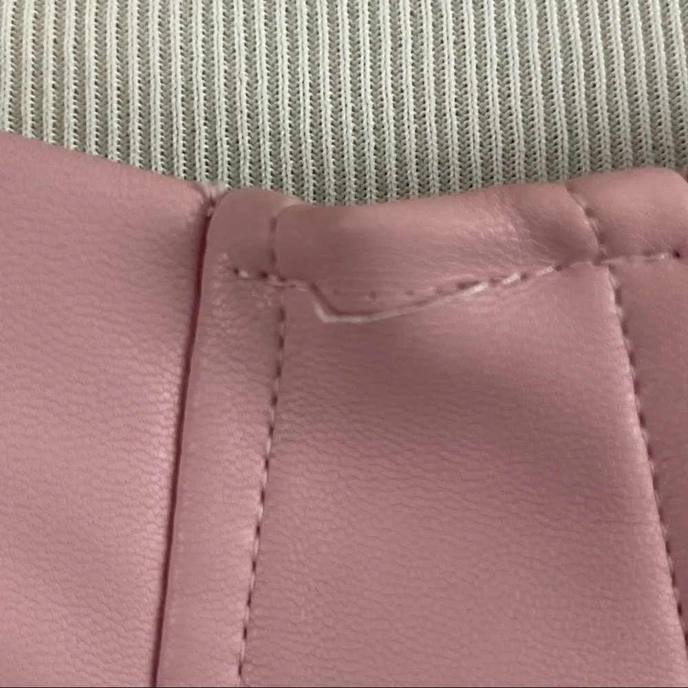 ASOS Parisian Bubblegum Pink Vegan Leather Bustier Sheer Sleeve Top 10 - Image 6