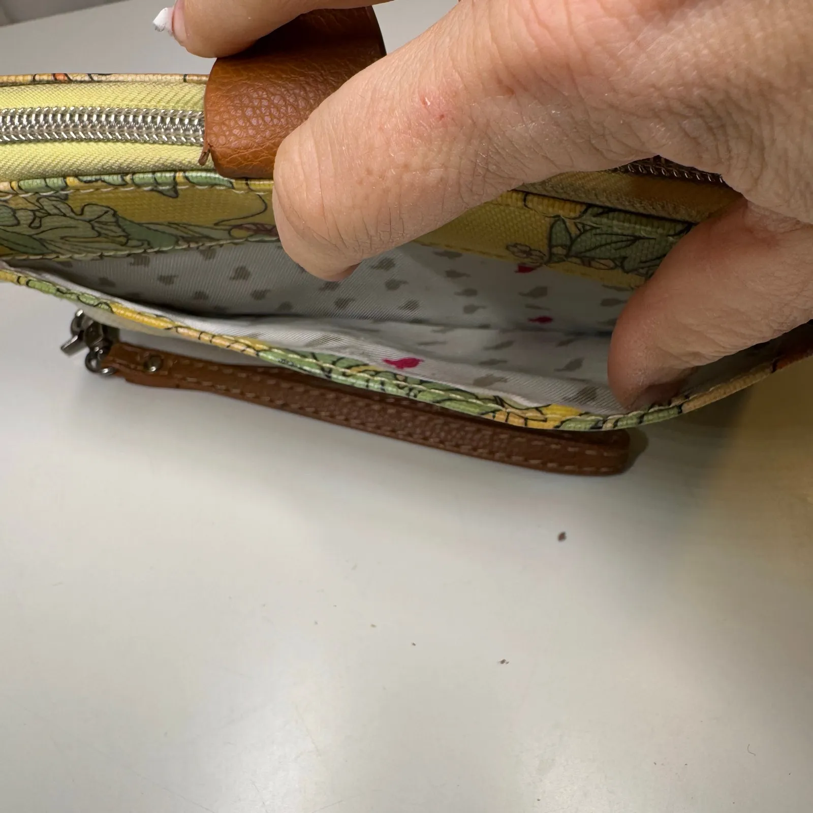 Sakroots Zip Around Wristlet Wallet Boho Floral Coated Canvas Phone Organizer - Image 4