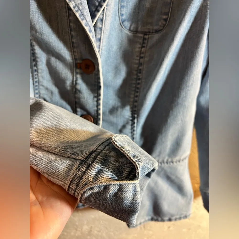 Anthropologie Pilcro denim jacket, no 6, festival blazer style w details-ptp 17 - Image 5