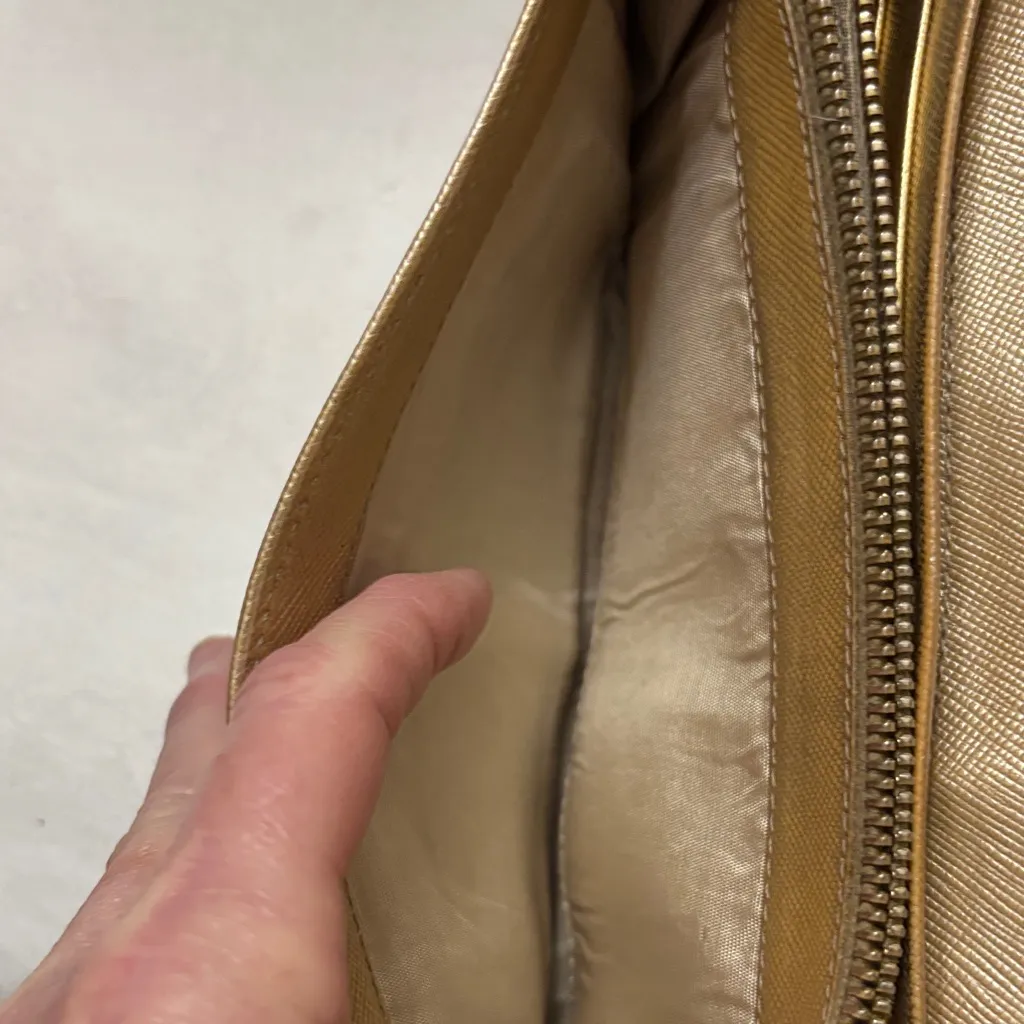 Prada Metallic Gold Clutch - Image 7