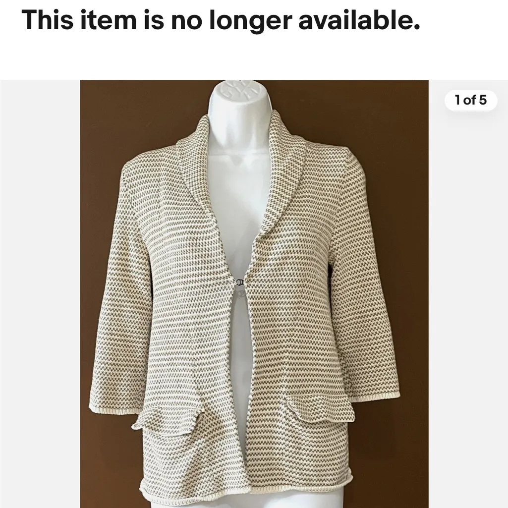 GAP Blue and Gray Knit Sweater Cardigan/Blazer | Women’s Size Large - Image 8