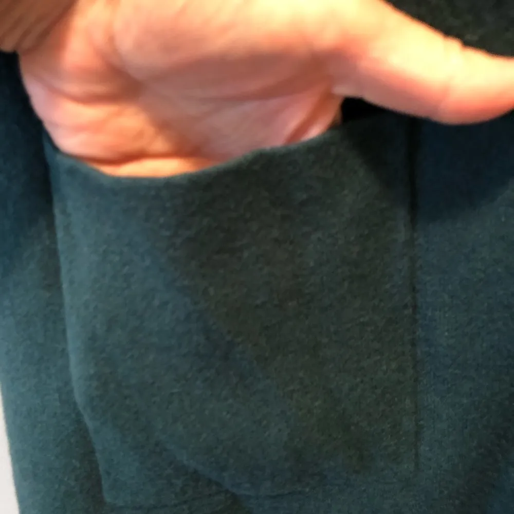 Dark Teal Open Front Hooded Cardigan 1X Pockets Casual Fridays Weekends - Image 7