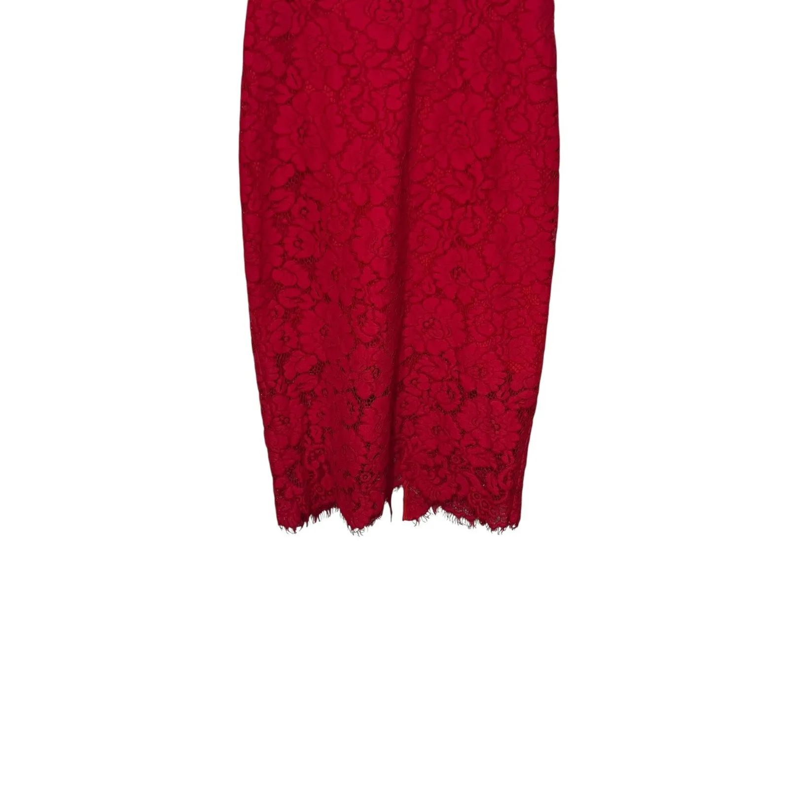 Lover Womens Dress Lace Overlay Halter Oasis Open Back Midi D280BH Red Sz. 4 NWT - Image 3