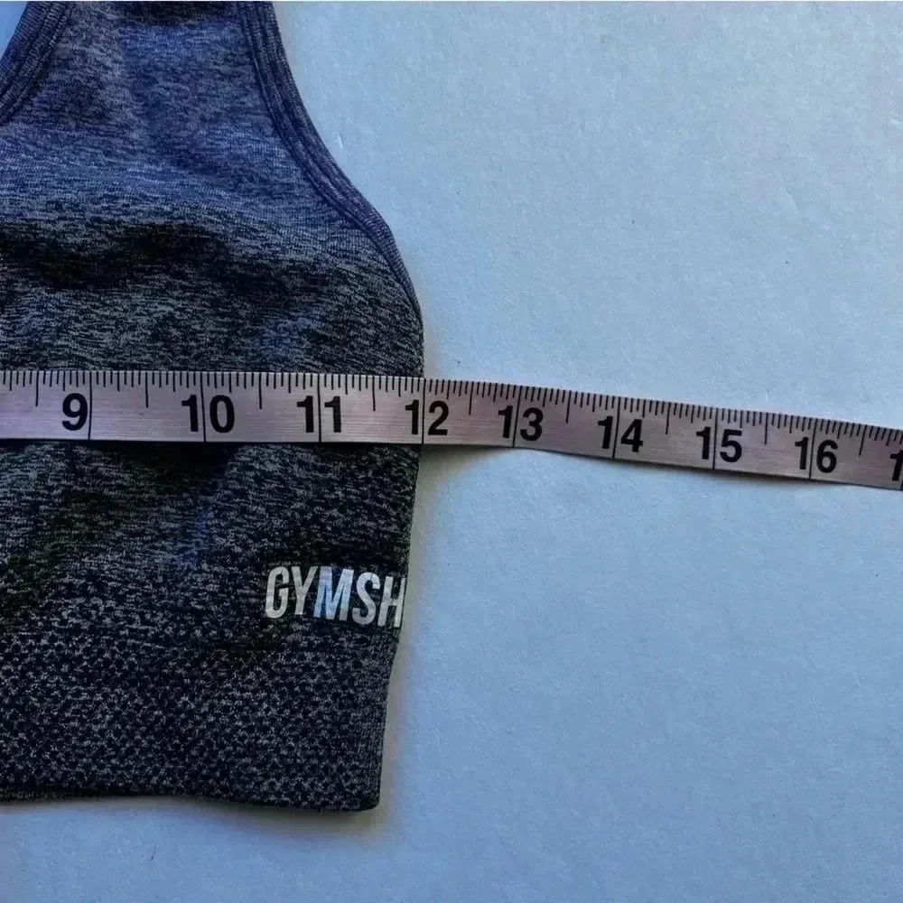 Gymshark Ombré Sports Bra Indigo Purple Grey Size X-Small - Image 4