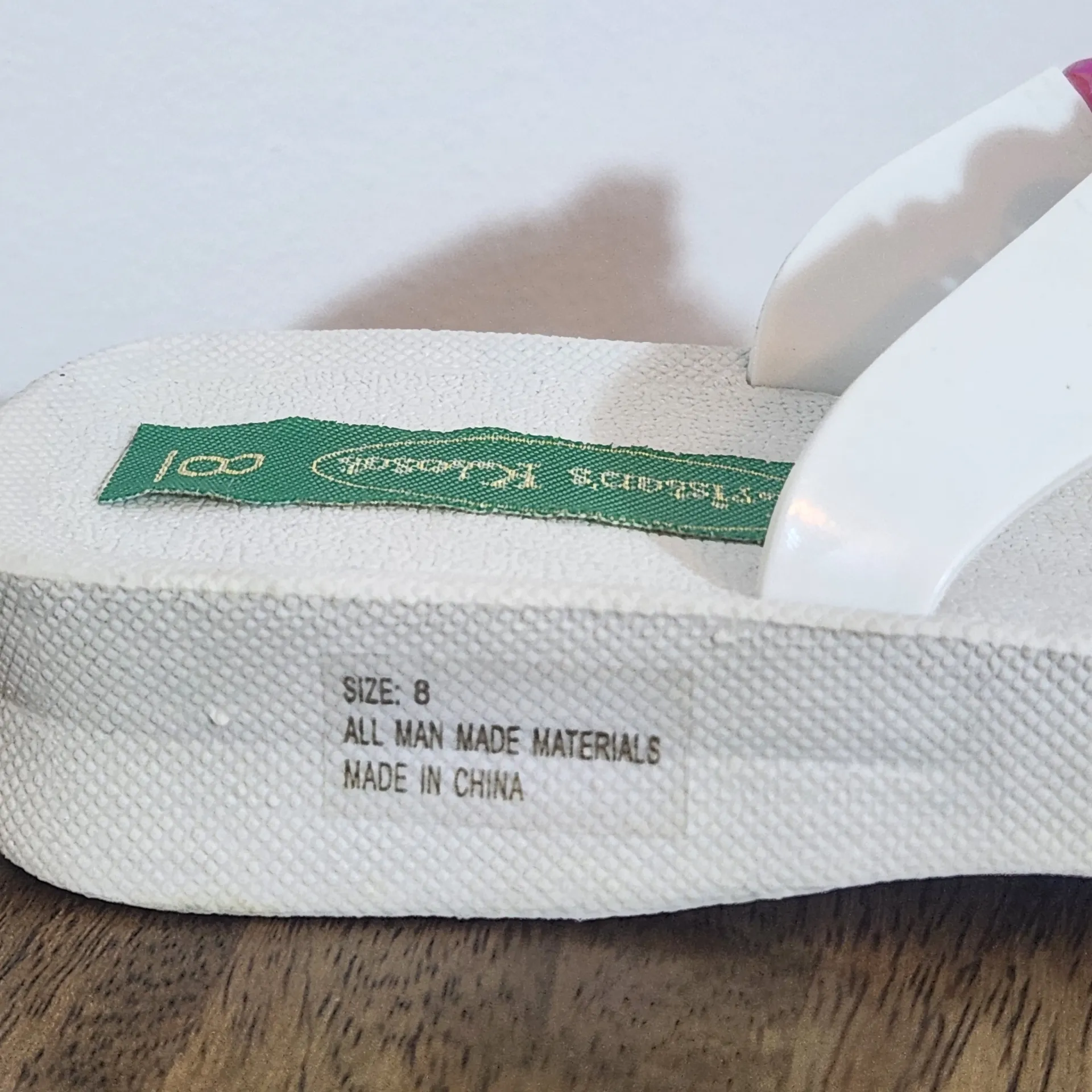 Kristen's Kloset Colorful Beaded Women's Sandals NWOT Size 8 Beaded Flip Flops White - Image 2