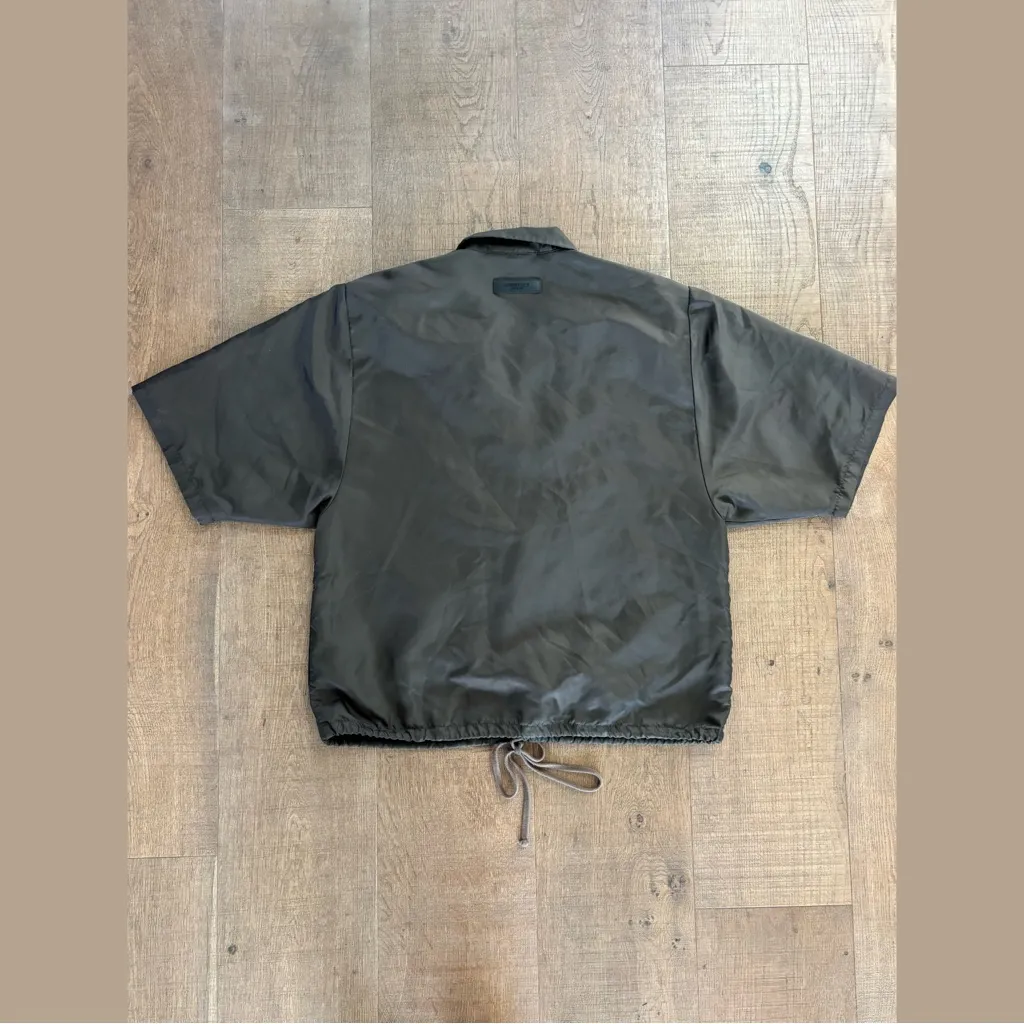 essentials fear of god bonded snap green short sleeve Size M - Image 3