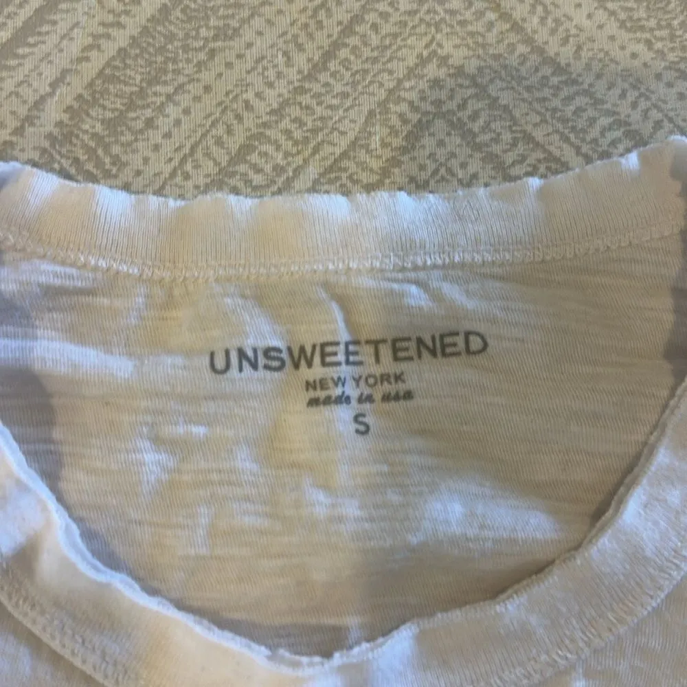 Unsweetened Women’s White with Black & Grey Skull New Yorker Tank Top - Image 5