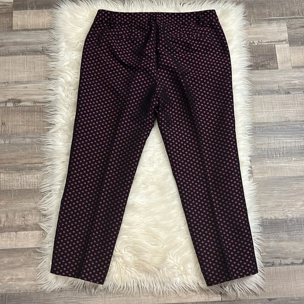 J. Crew sateen printed cropped flat front dress pants like new 8 - Image 9