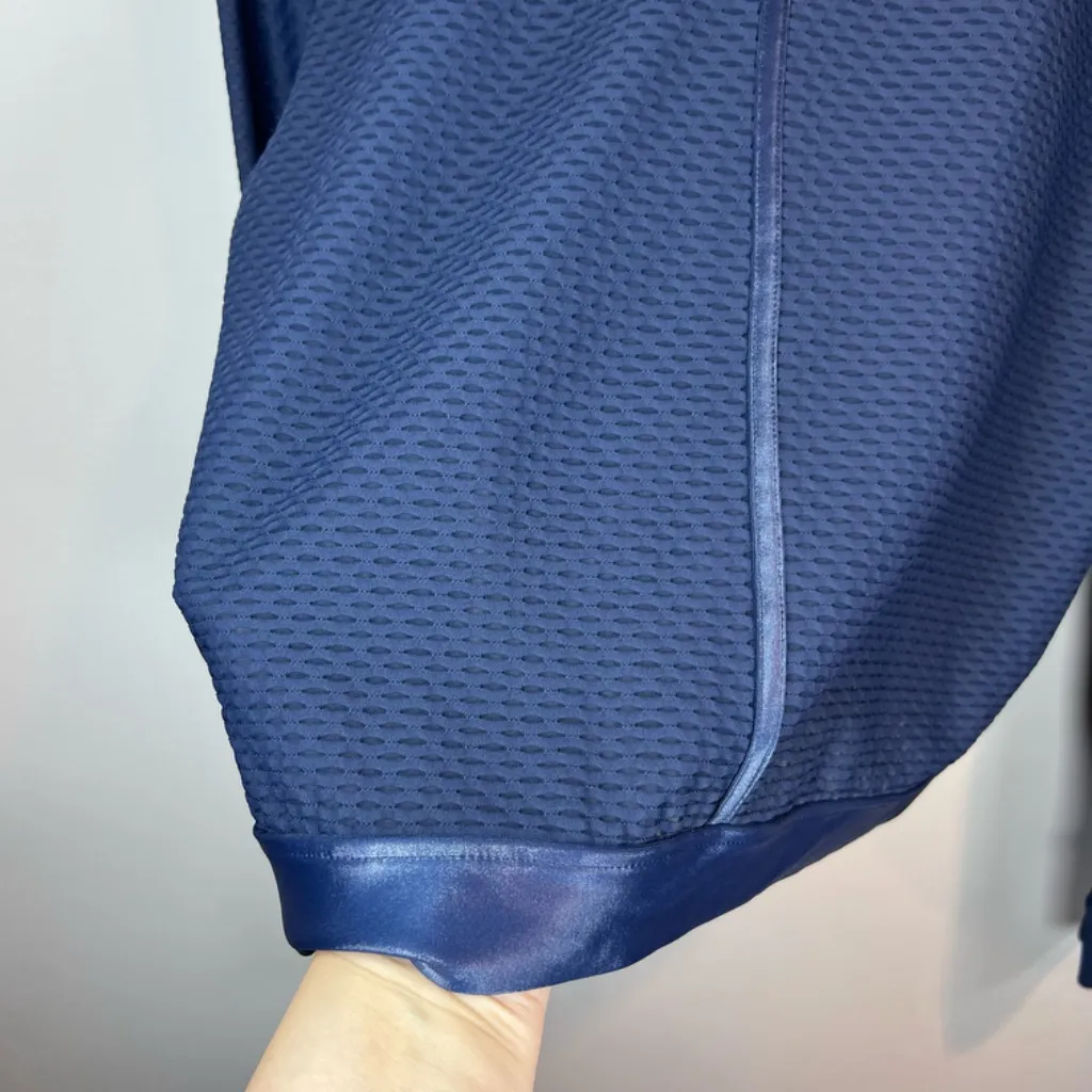 Koral Sofia Mesh Long Sleeve Shirt Top Midnight Blue Pullover Textured UV Medium - Image 15