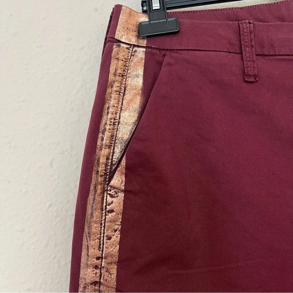 Mother The Shaker Prep Fray Pants in Dahlia Rose Gold Size 31 Red - Image 11