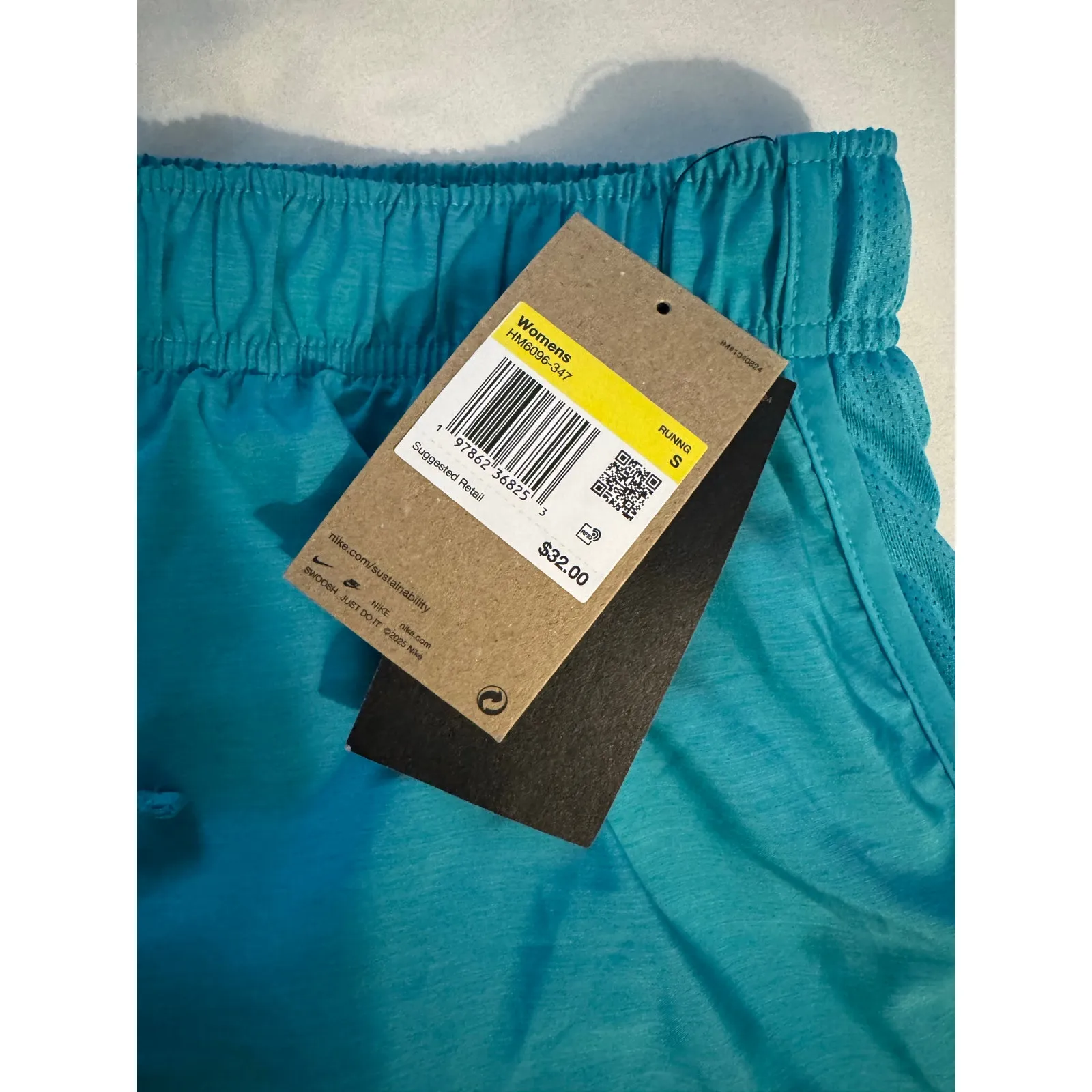Nike Tempo Dri-FIT Mid-Rise Brief Lined Running Shorts Turquoise Blue Small NEW - Image 7