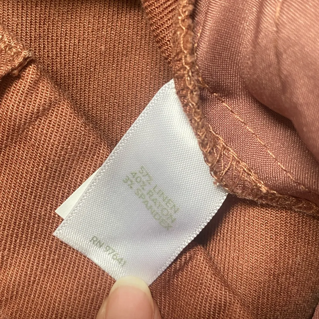 J. Jill Linen Stretch Pants Womens 14 Terracotta Rust Ankle Nantucket Chino Pant - Image 9