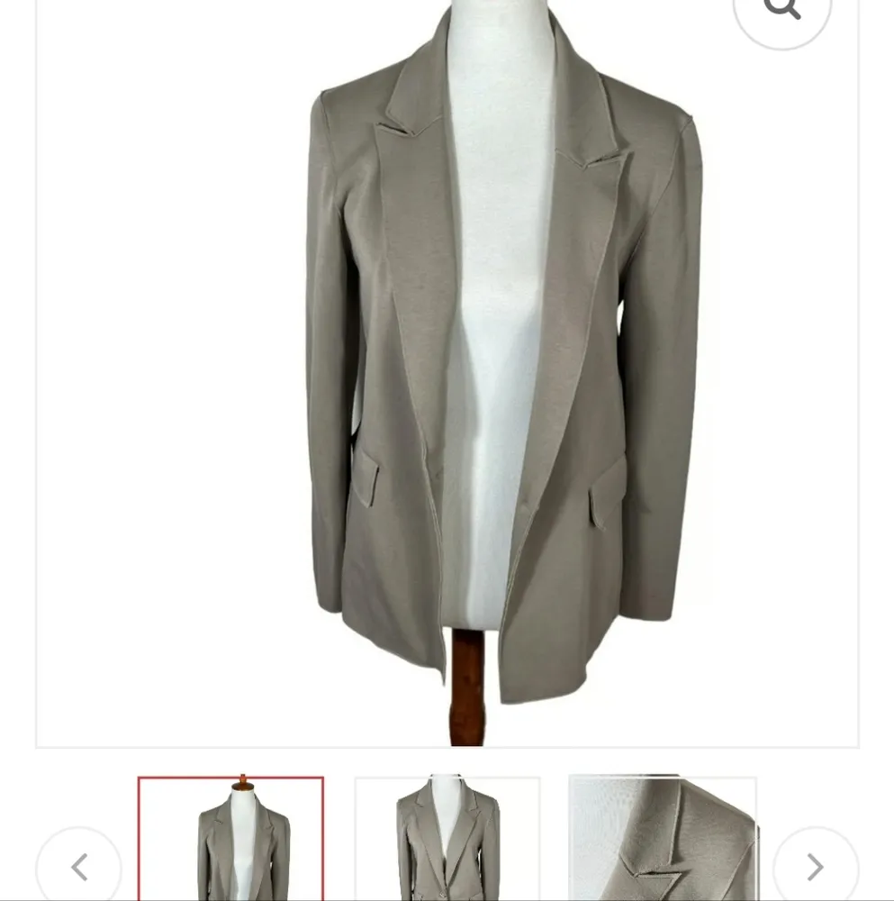 Blazer de Jersey Grueso Elástico en color Tostado de Anthropologie Maison Tan Size M - Image 5