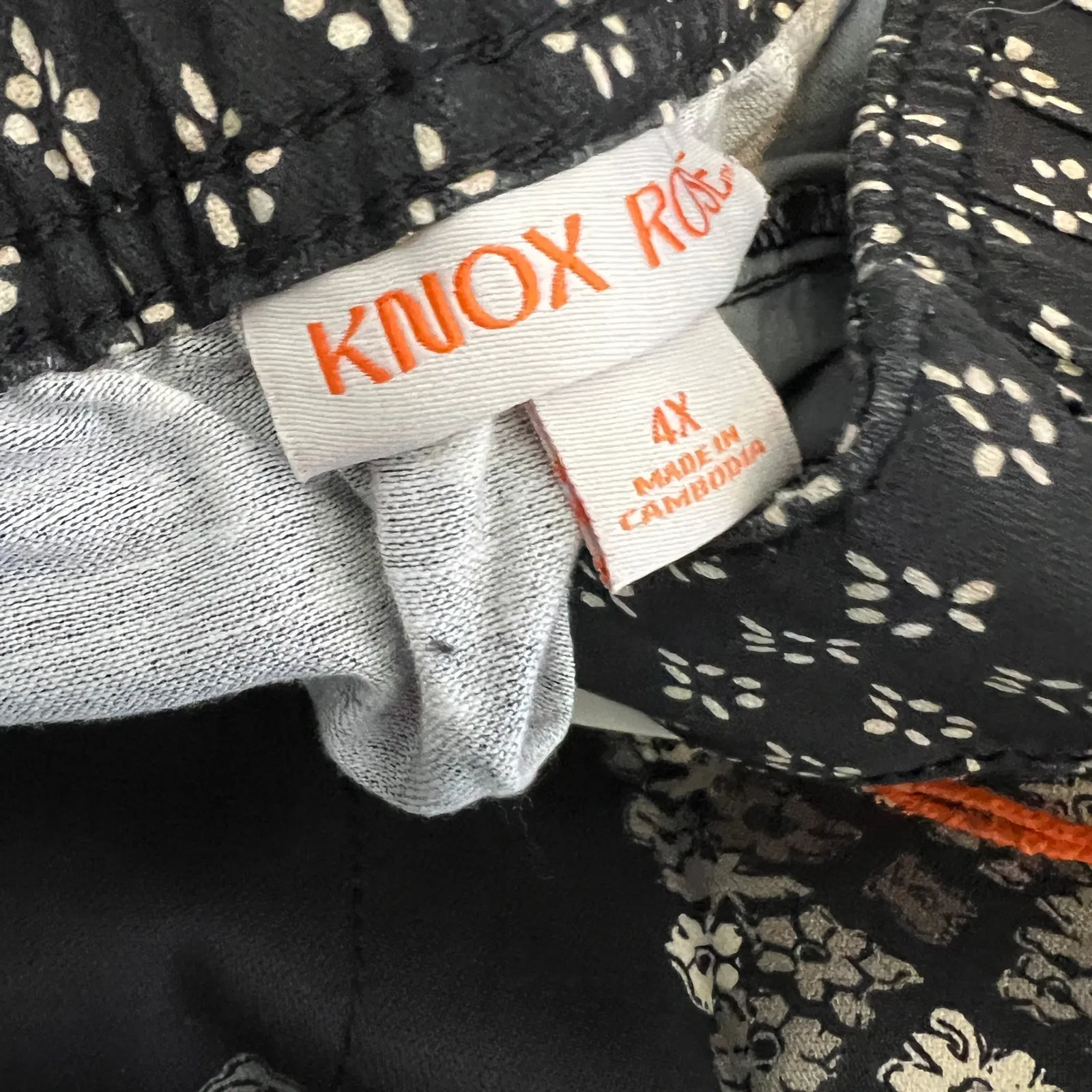 Knox Rose Women's Plus Size Black Paisley High-Rise Shorts - Size 4X - NWT - Image 2