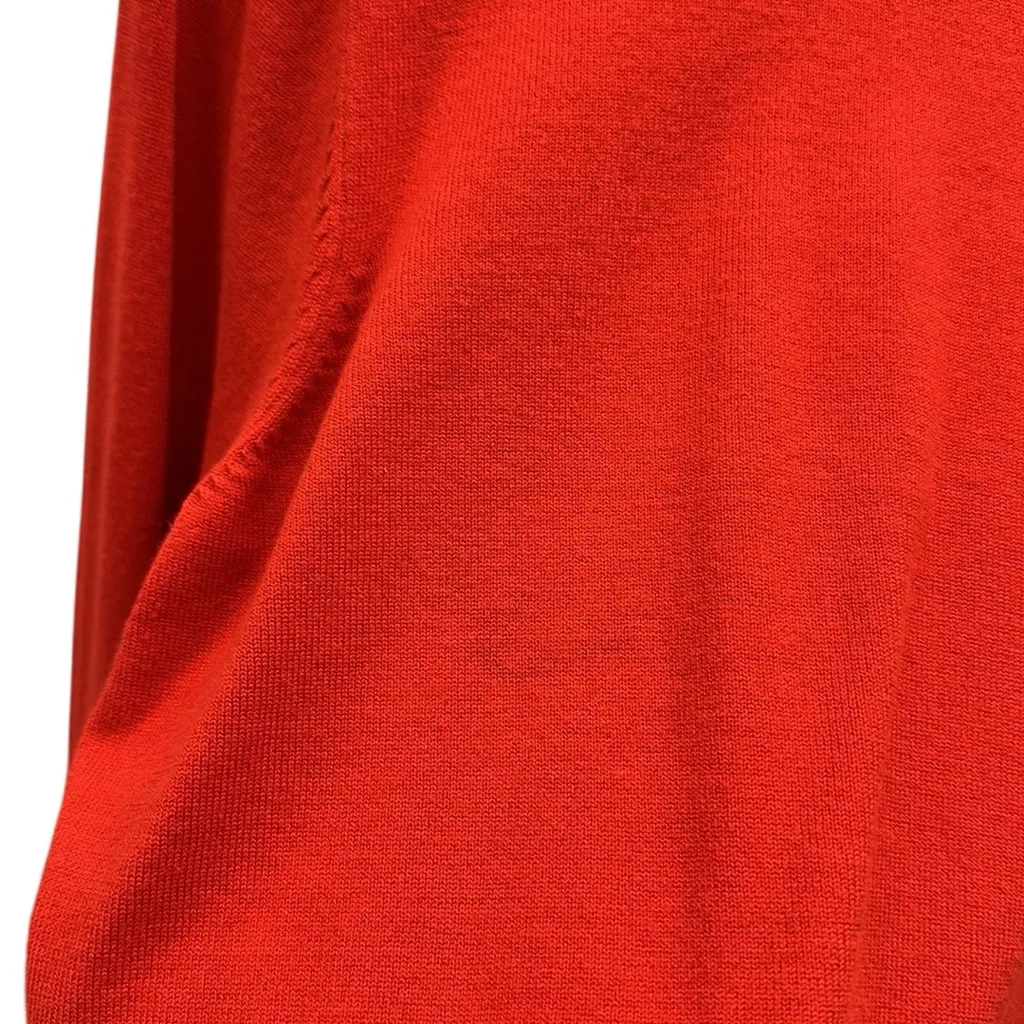 Susan Graver Red Knit Shrug Open Front 3 Quarter Sleeve Cardigan Rayon Blend L - Image 9