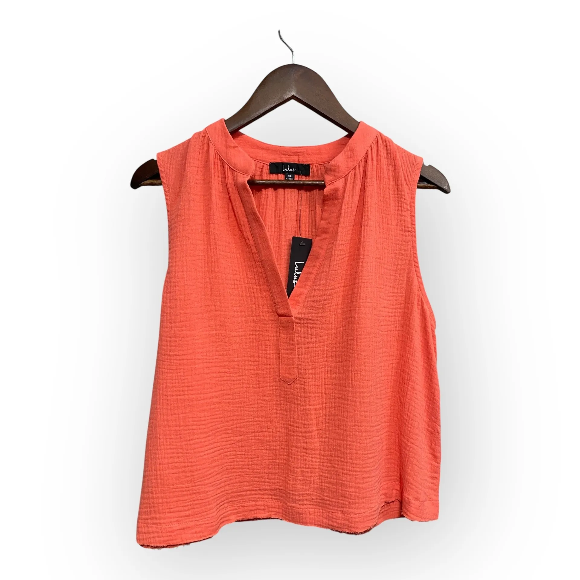 Lulus Breezy Effort Coral Pink V - Image 2