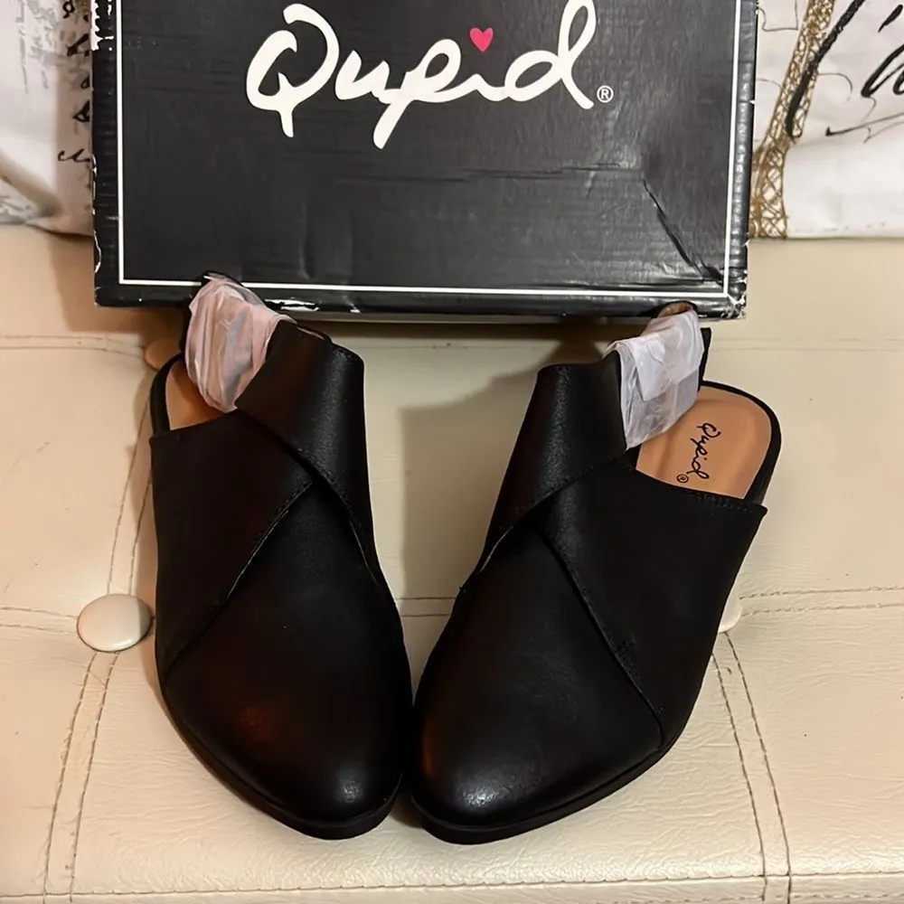 Qupid  Black Ankle Strap Mule Sz 6.5 - Image 5