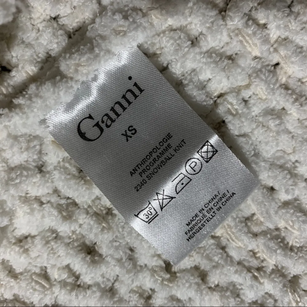 Ganni snowball knit white cardigan - Image 8