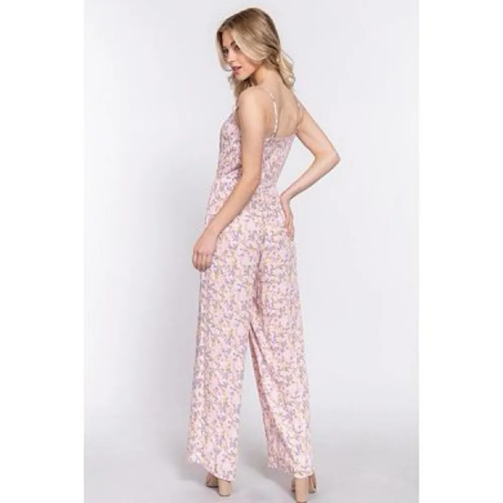 Active USA women’s Floral Cami Jumpsuit size medium - Image 10