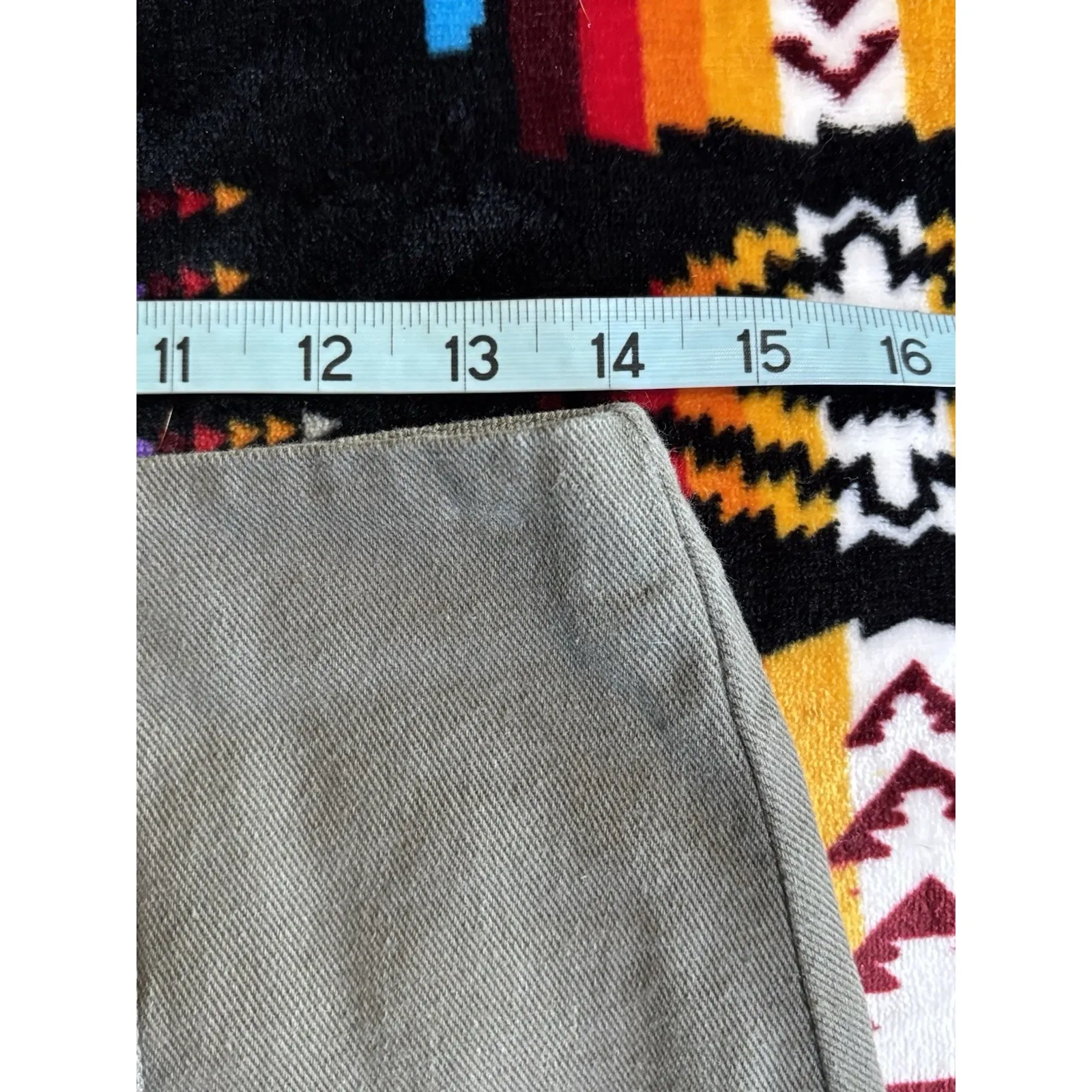 Chloe & Katie Olive Green Mini Skirt Size Medium‎ Zip Front Cotton - Image 5