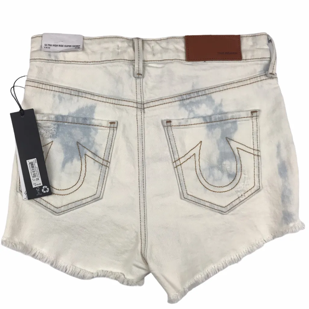 TRUE RELIGION Caia Fray Hem Skinny Shorts - Image 2