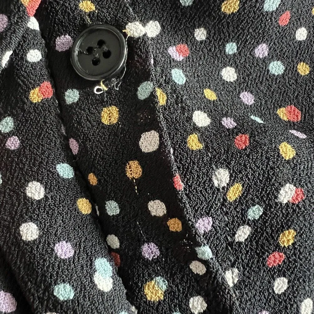 Reformation Womens Small Colorful Polka Dot Button Down Long Sleeve Shirt - Image 11