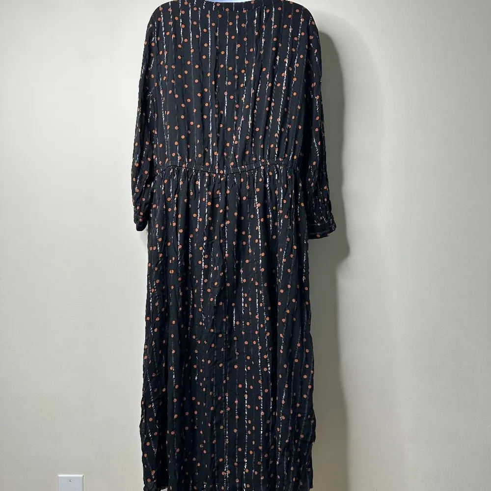 Lane Bryant 3/4-Sleeve Notch-Neck Shirttail-Hem Dress Fall Dot Women's 16 - Image 7