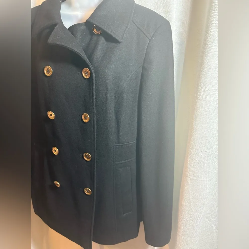 Michael Kors‎ Wool Blend Peacoat w/ gold buttons Plus Size 16 - Image 4