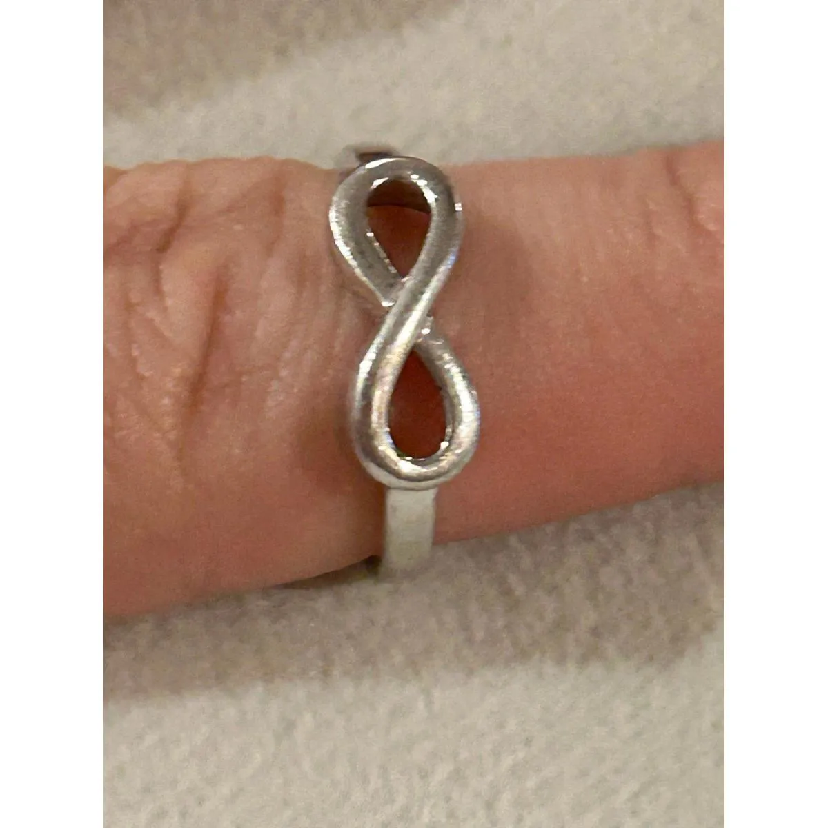 ring band sterling silver 925 beautiful unique size 4.75 sisters - Image 4