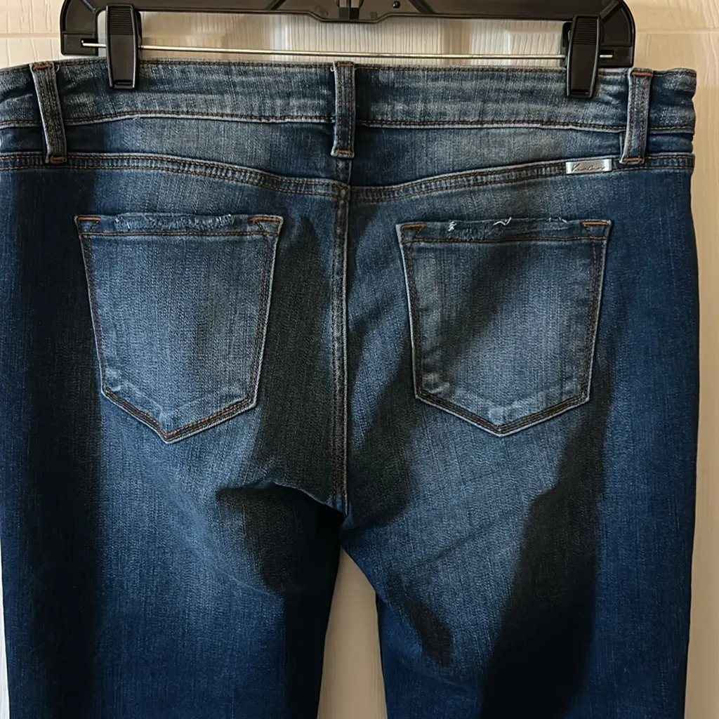 KanCan‎ Women’s Molly Mid Rise Lightly Distressed Super Skinny Jeans Size 15/31 Blue - Image 8