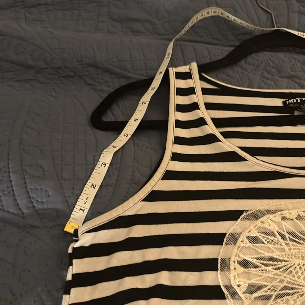 Hot Topic Striped Tank with Intricate Skull Design - Image 5
