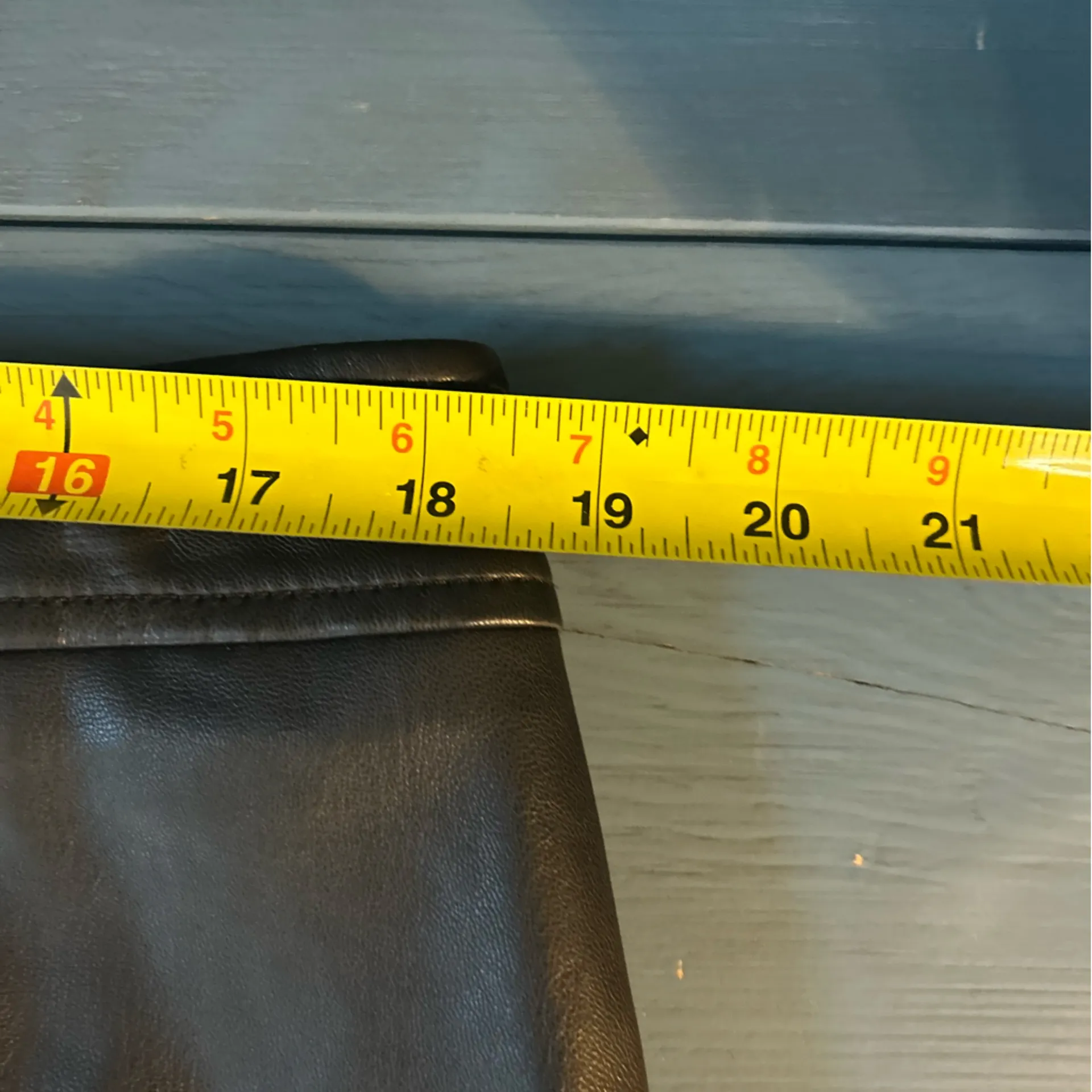 Talbots Black Leather Pencil Skirt | Size 16W - Image 4