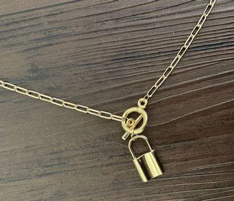Layered Lock Necklace - Image 2