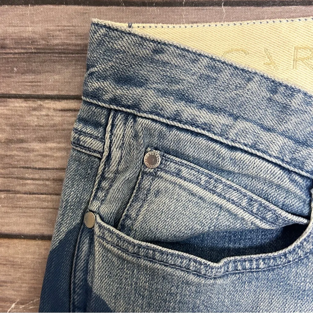 Stella Mccartney Medium Wash Red Blue Stars Print Mid Rise Boyfriend Jeans 28 - Image 4