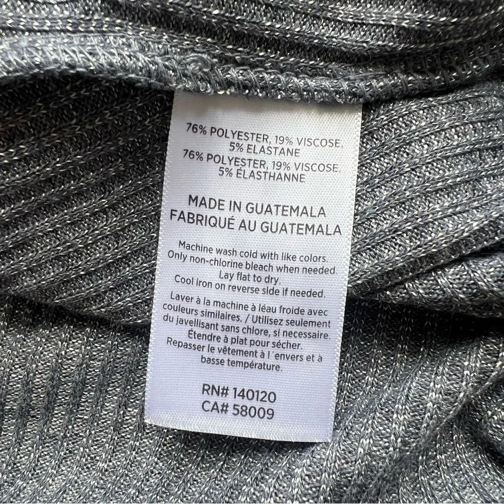 Stella & Dot Asymmetrical Ribbed Double V Sweater NWT Chambray Blue Grey Small - Image 11