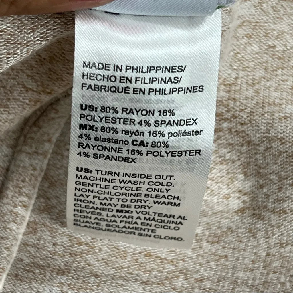 Chico’s 1 cardigan 2 piece set Beige Women's Sweater tie front & top - Image 3