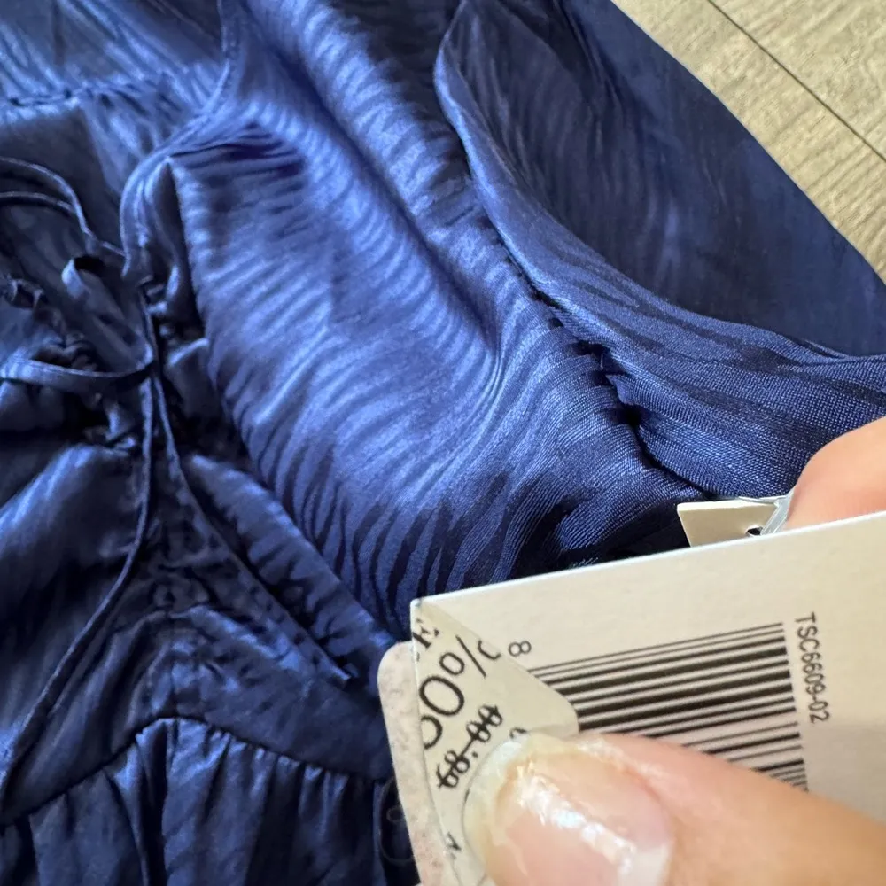 AQUA navy zebra print tie top 🌷 - Image 7