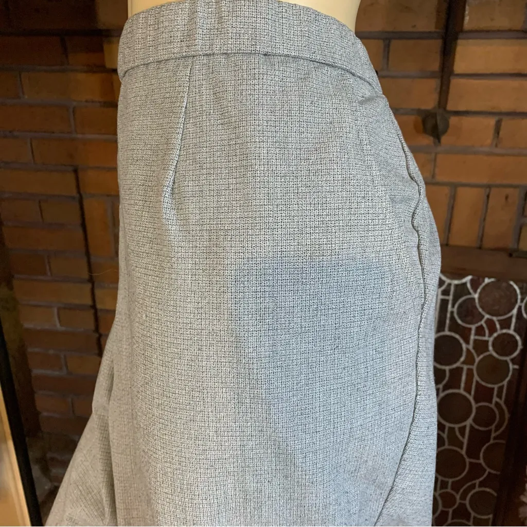 SAG HARBOR STRETCH WOMAN GRAY GRID PATTERN CROPPED PANTS (24W) - Image 7