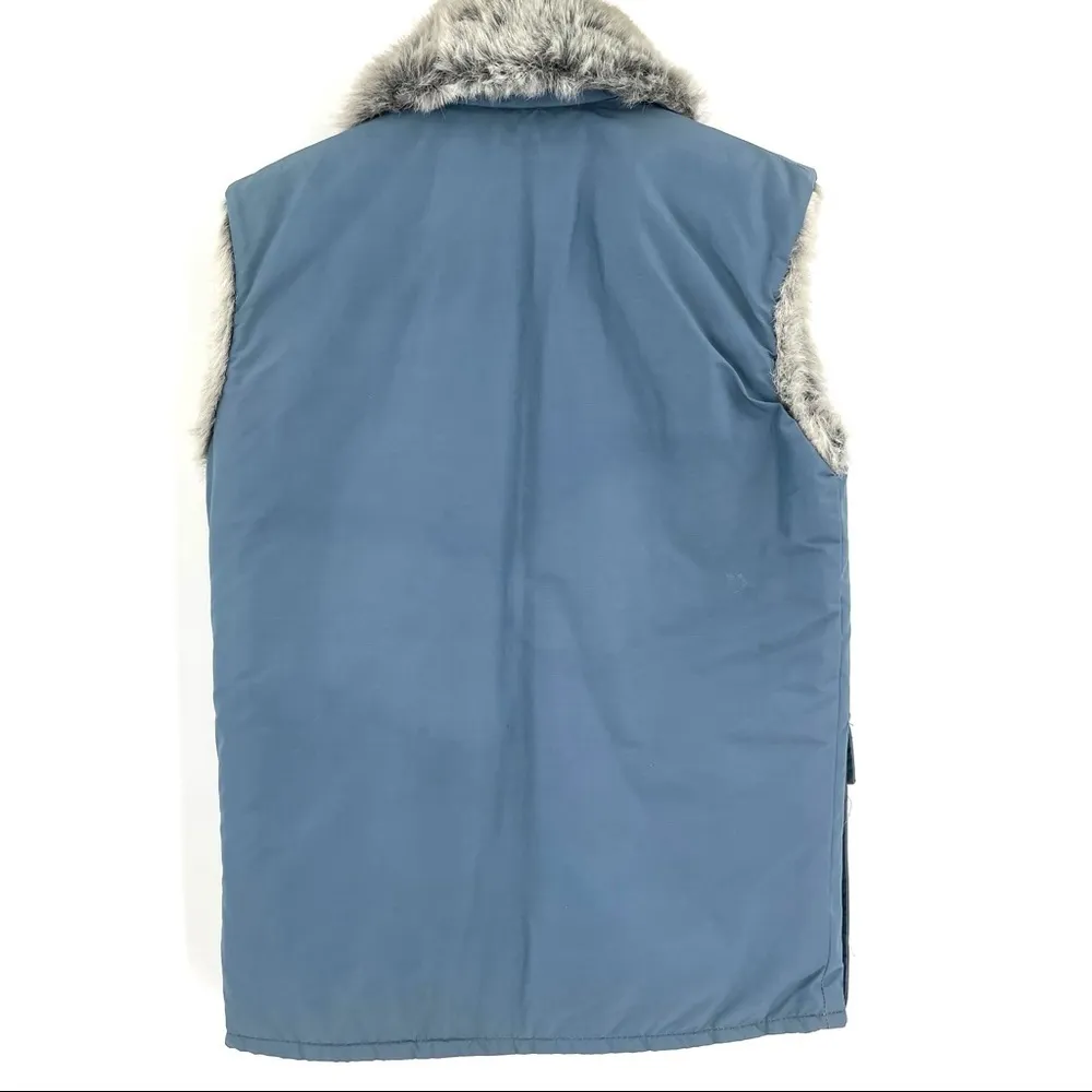 Vintage 60s Woolrich USA Fur Lined Nylon Vest WPL 6635 - Image 4