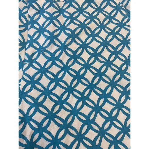 Market & Spruce‎ women’s linen Blend Size 6 Shorts Teal White - Image 3